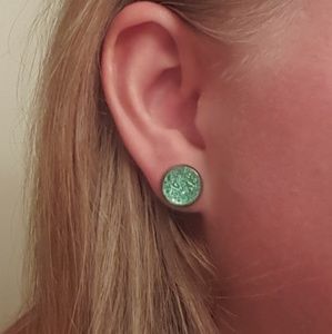 Druzy stud earrings (Stainless Steel)